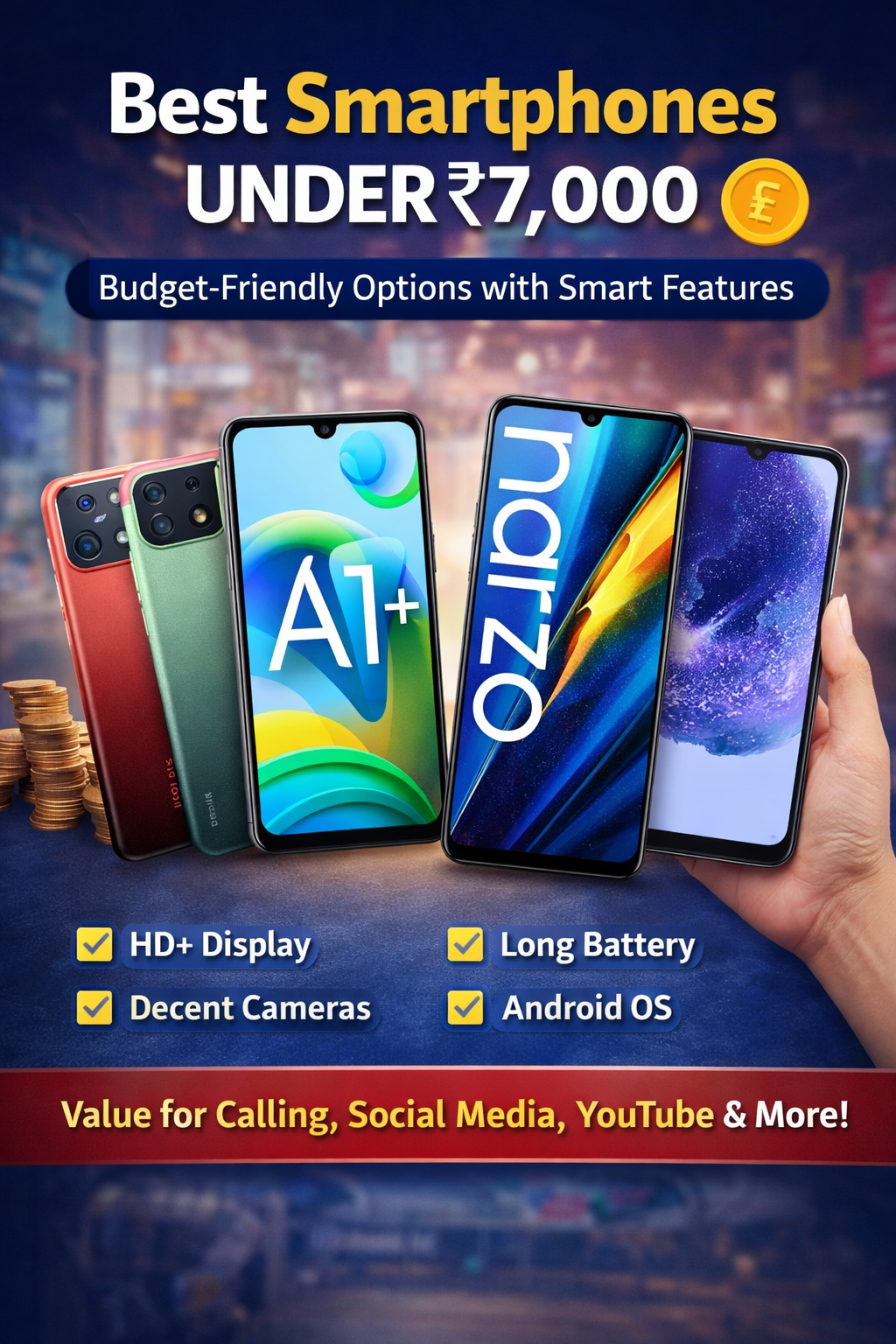 Best Smartphones Under ₹7,000 – Budget-Friendly Picks with Smart Features