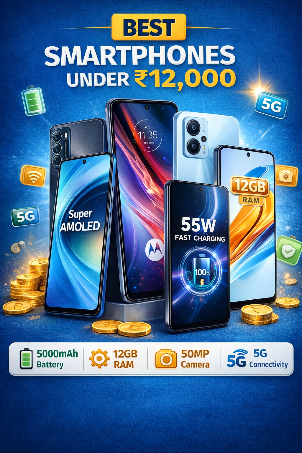 Best Smartphones Under ₹12,000 in India — A Complete Buyer’s Guide (2025)