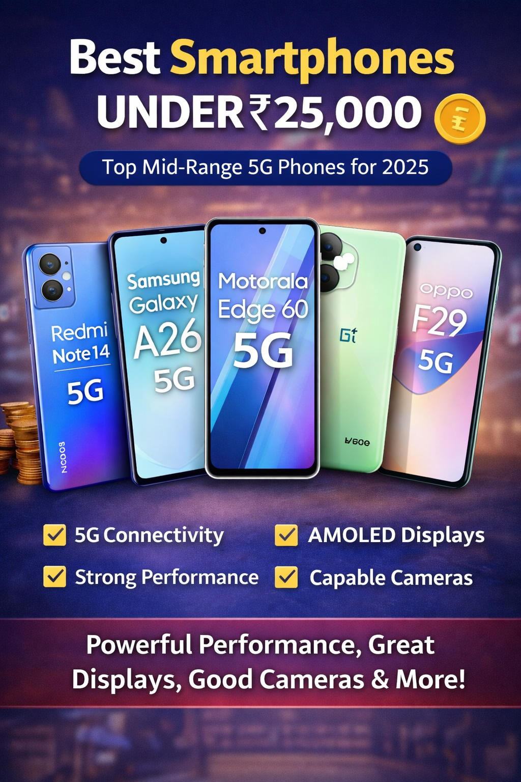 Best Smartphones Under ₹25,000 (2025) – In-Depth Guide + FAQs