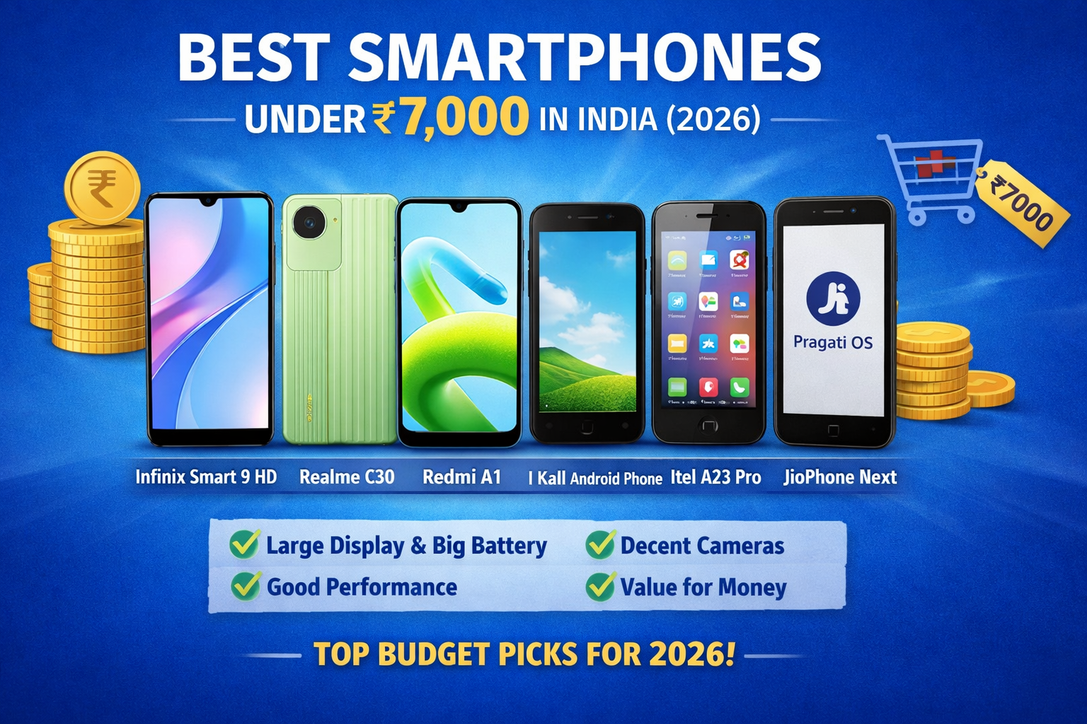 Best smartphones under ₹7,000 in India