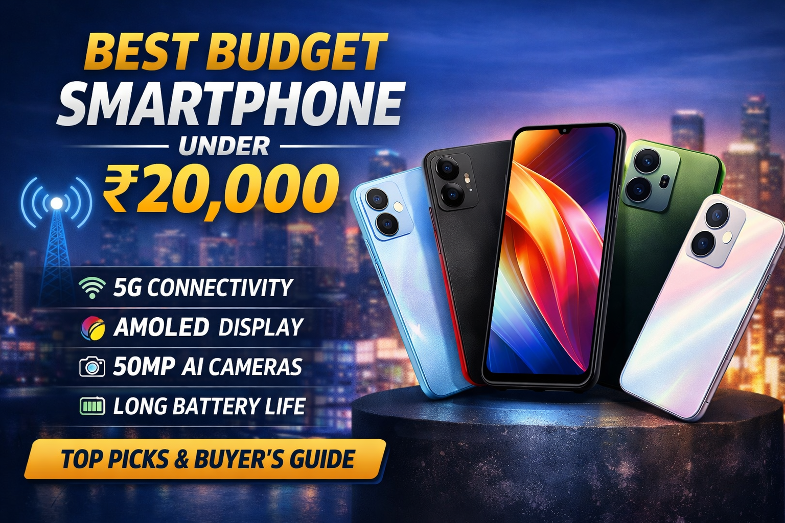 Best Budget Smartphones Under ₹20,000 in India (2026)