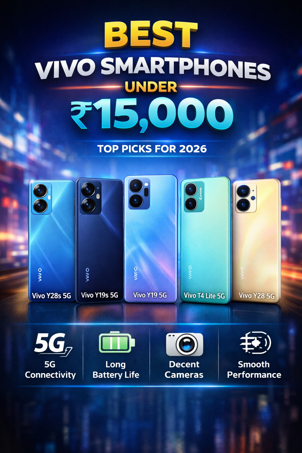 Best Vivo Smartphones Under ₹15,000 in India (2026) — Complete Guide