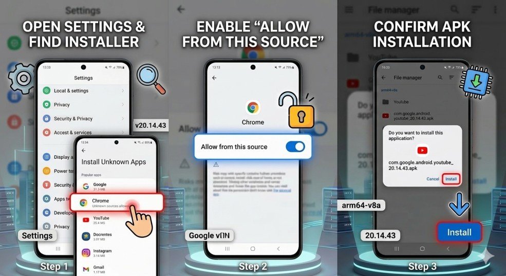 com.google.android.youtube apk version 20.14.43 arm64-v8a Latest Official APK Download